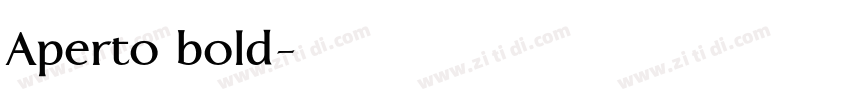 Aperto bold字体转换
